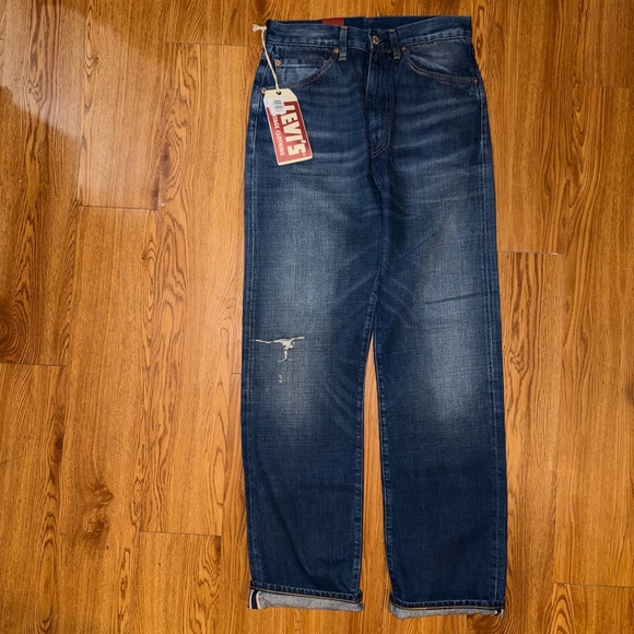 LEVI’S VINTAGE CLOTHING 1950'S 701® WOMEN'S JEANS SIZE 30 PINK SELVEDGE NWT - Picture 11 of 16